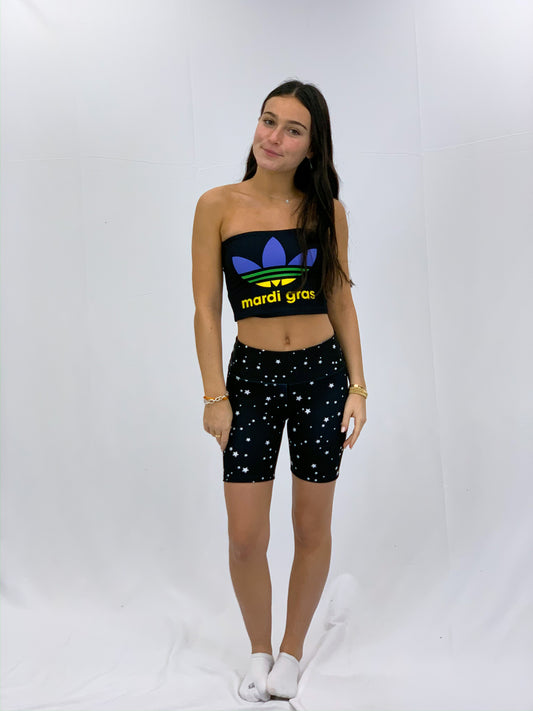 Mardi Gras Leaf Tube Top