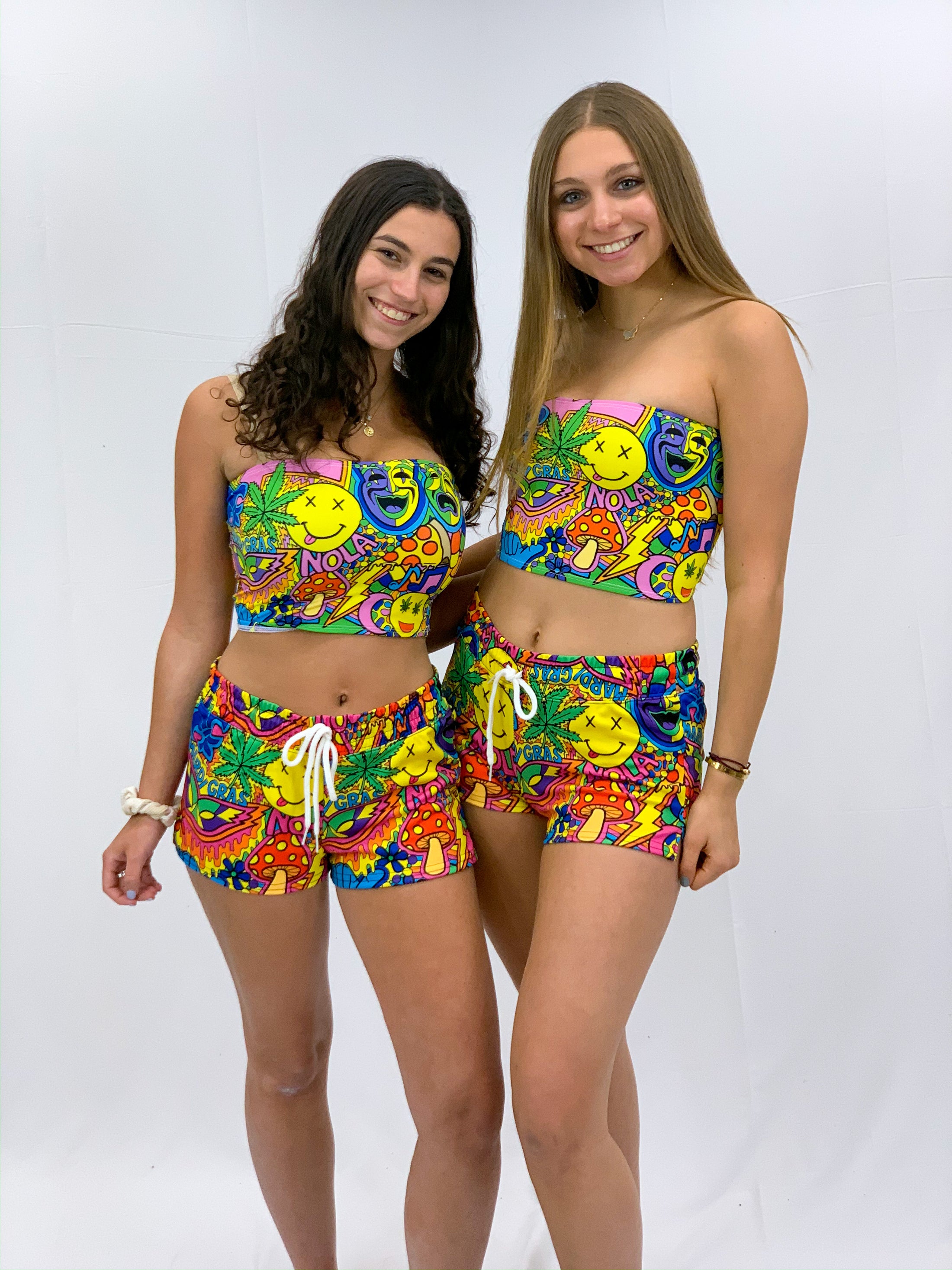 Mardi Gras Collage Shorts