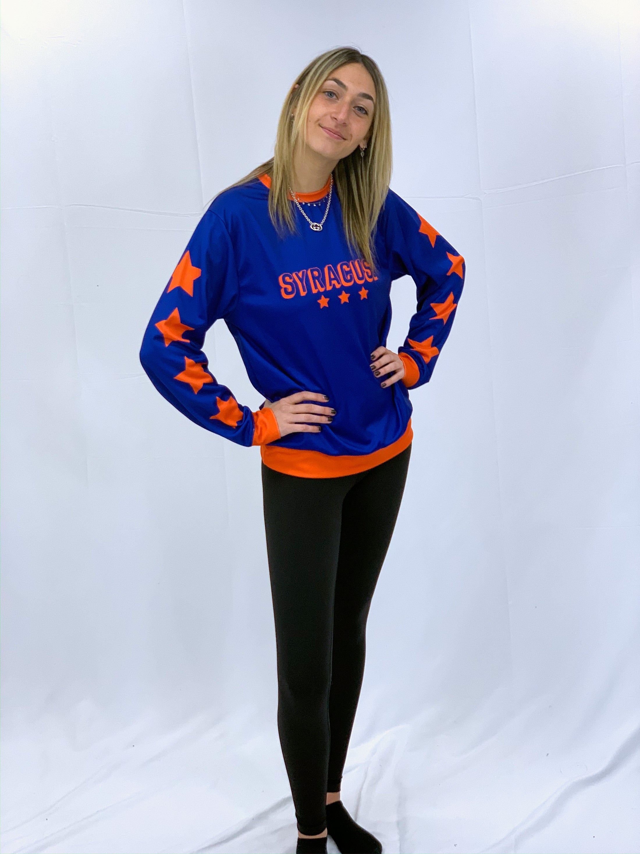 Syracuse Star Sleeves Crew Neck