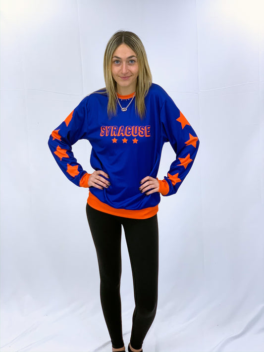 Syracuse Star Sleeves Crew Neck
