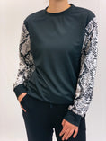 Load image into Gallery viewer, Snakeskin Sleeves Crew Neck Sweatshirt