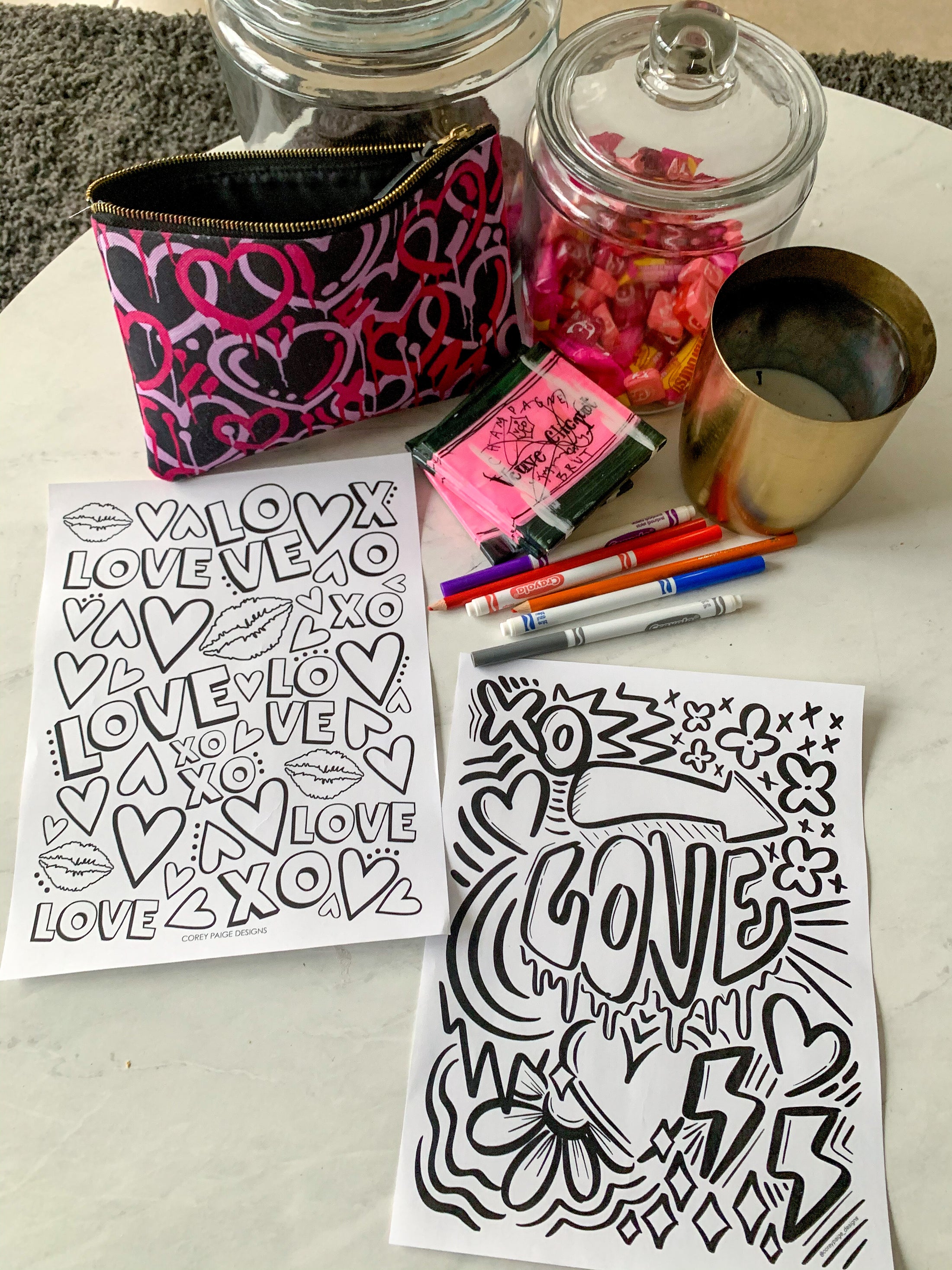 Valentine's Day Coloring Sheet Pack