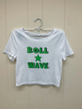 Load image into Gallery viewer, Roll Wave Star Stacked Crop Tee