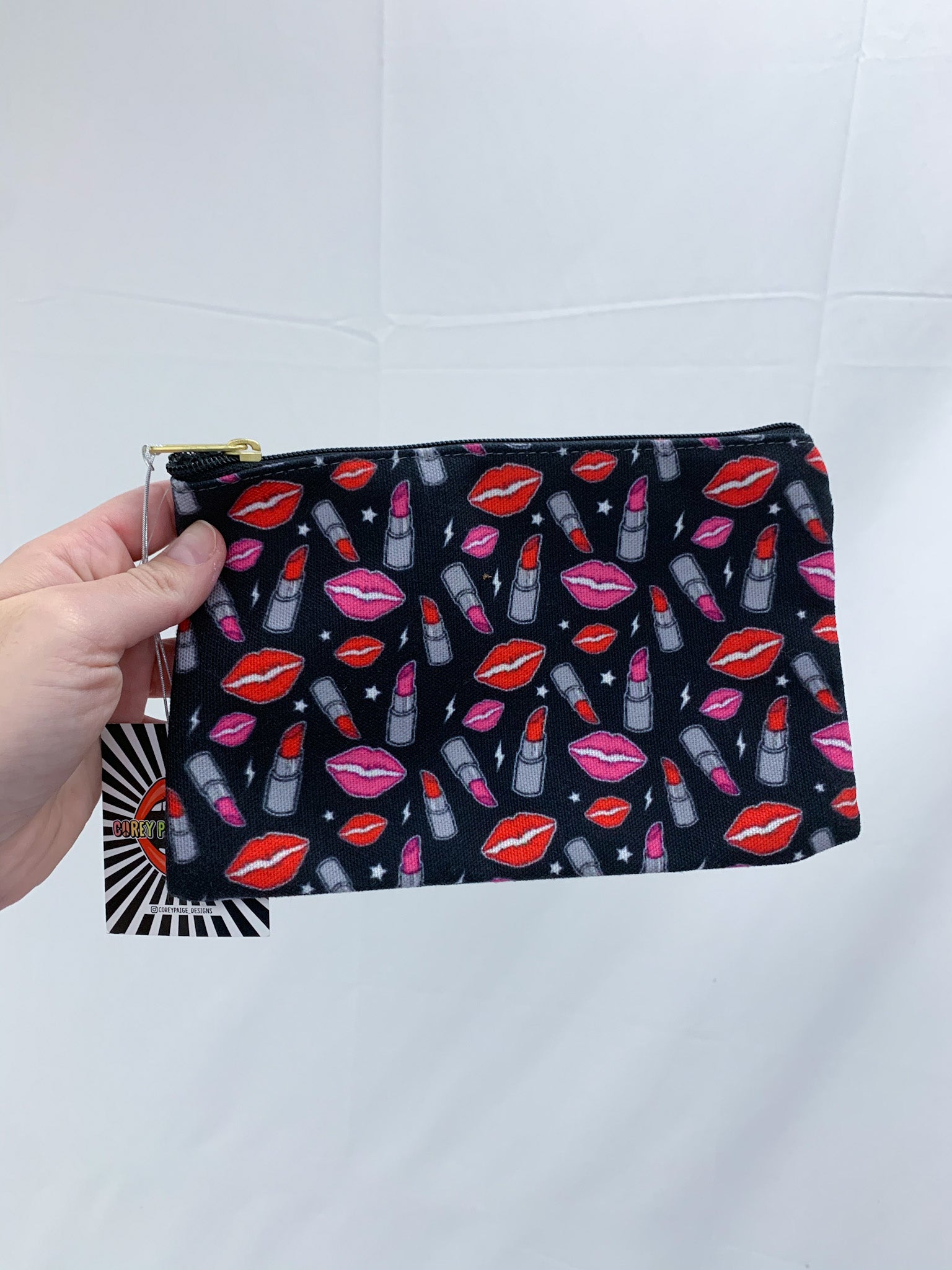 Lips & Lipstick Small Accessory Pouch – CoreyPaigeDesigns
