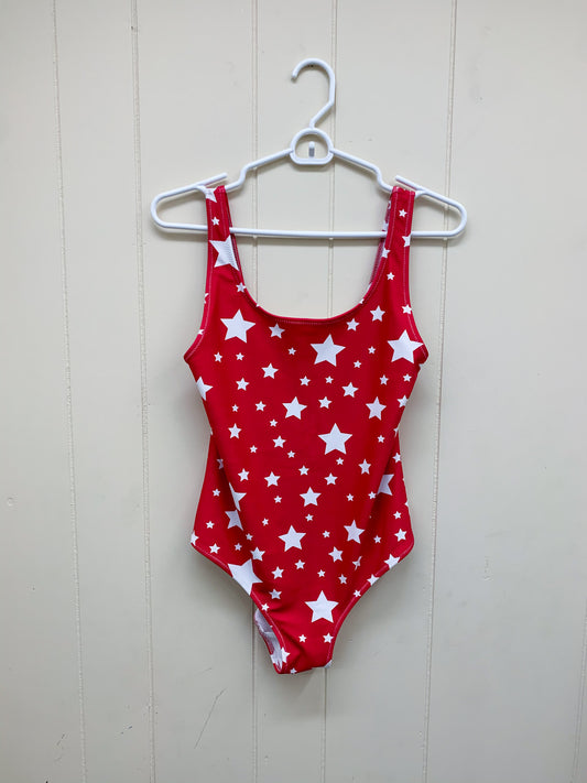 White Stars Red One-Piece Swimsuit