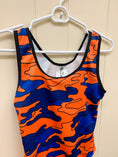 Load image into Gallery viewer, Blue & Orange Camo One-Piece