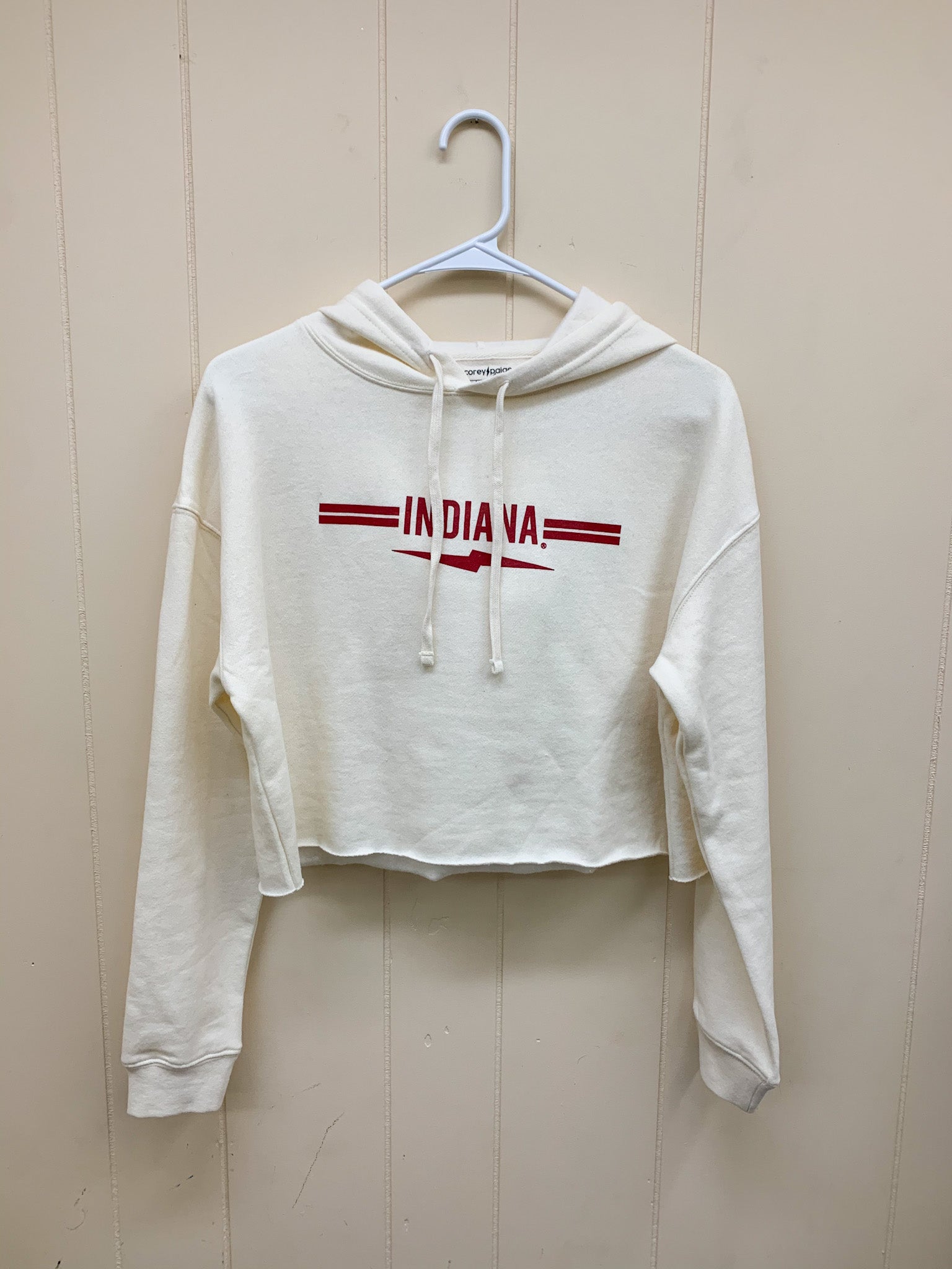 Indiana Lightning Bolt Stripe Cream Sweatshirt