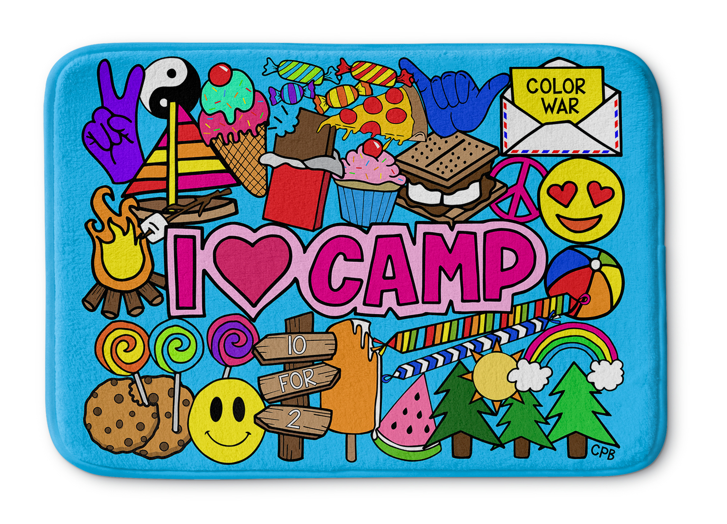 I Love Camp Bathmat
