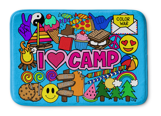 I Love Camp Bathmat