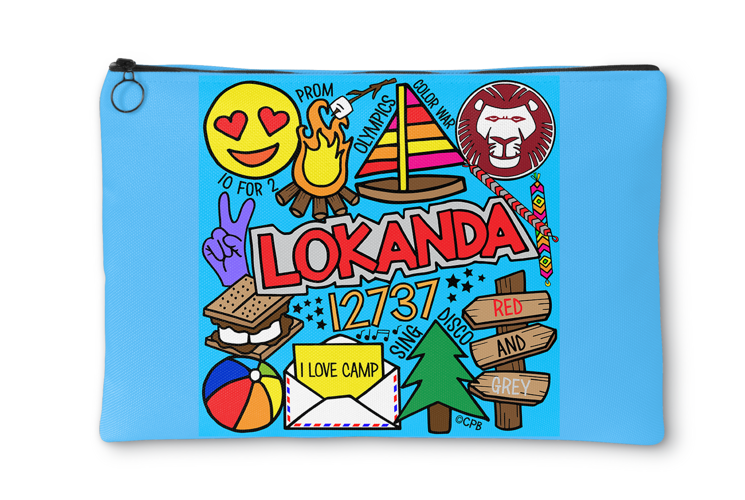 Camp Collages Accessory Pouch