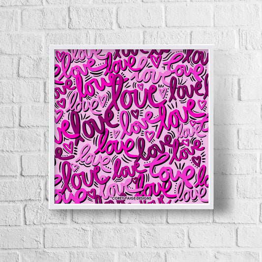 Graffiti Love Framed Print