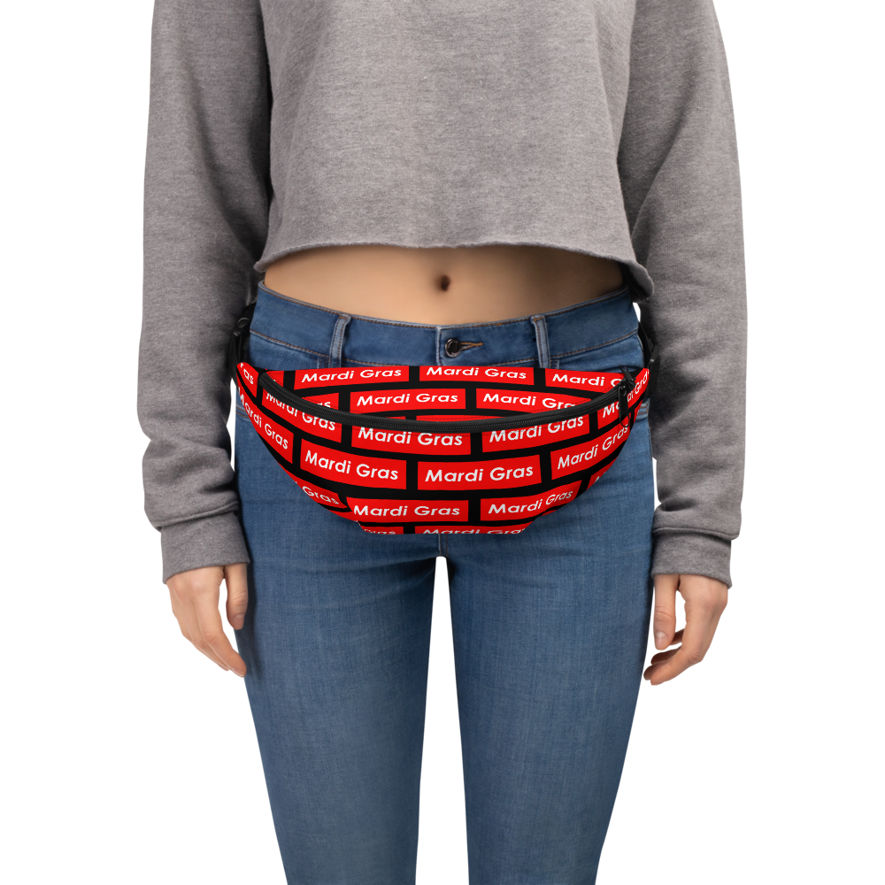 Mardi Gras Block Pattern Fanny Pack