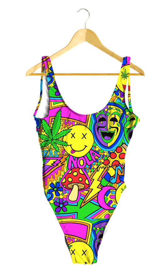 Mardi Gras One-Piece