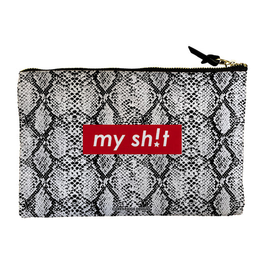 My Sh*t Snakeskin Accessory Pouch