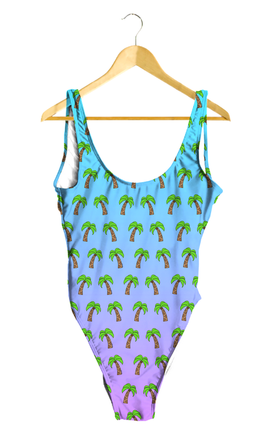 Palm Trees Ombre One-Piece
