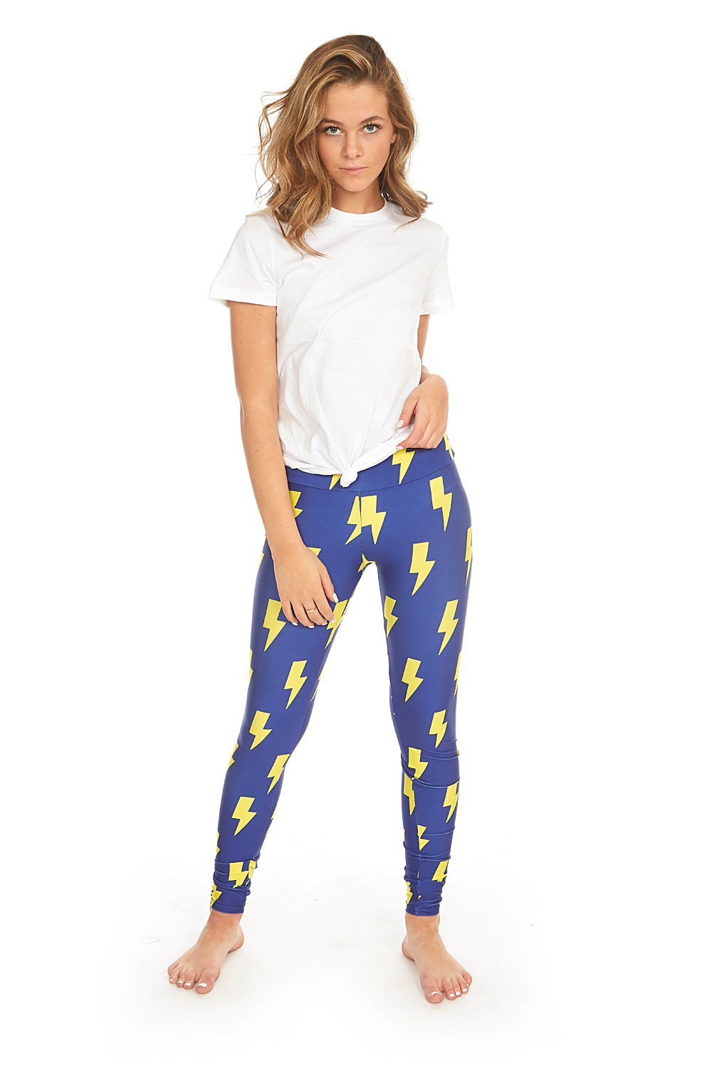 Blue & Yellow Lightning Bolts Leggings – CoreyPaigeDesigns
