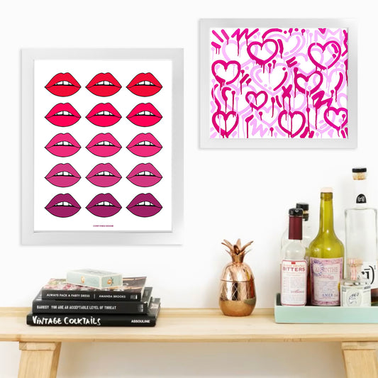 Ombré Lips Framed Print