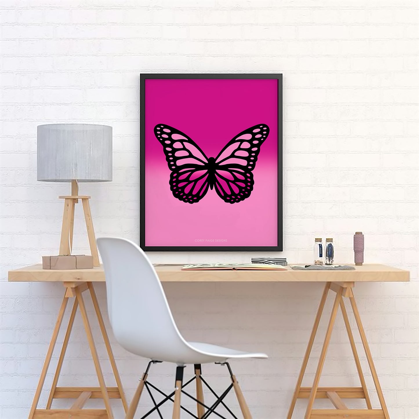 Ombré Butterfly Framed Print