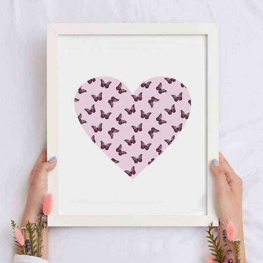 Butterfly Heart Framed Print