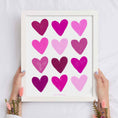 Load image into Gallery viewer, Painted Hearts Framed Print