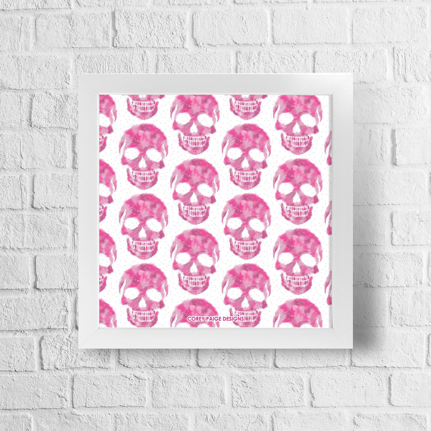 Skull Pattern Framed Print