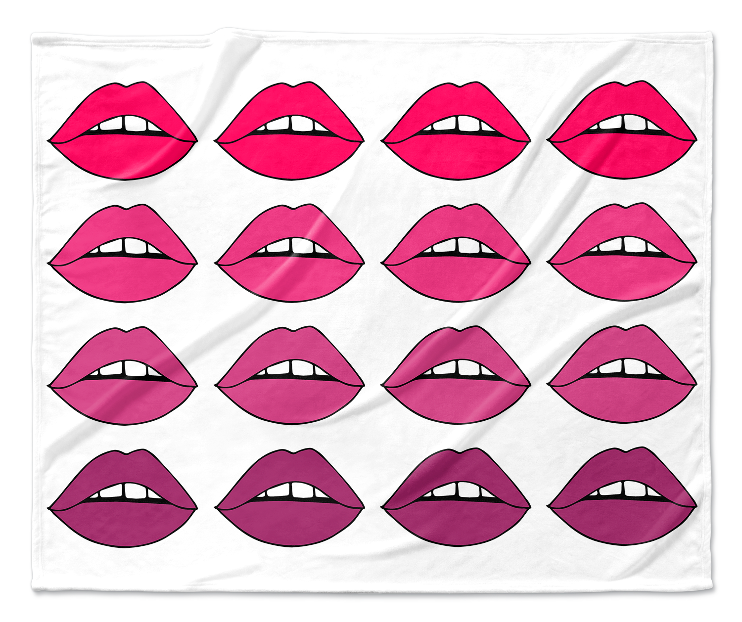 Pink Lips Ombre Blanket