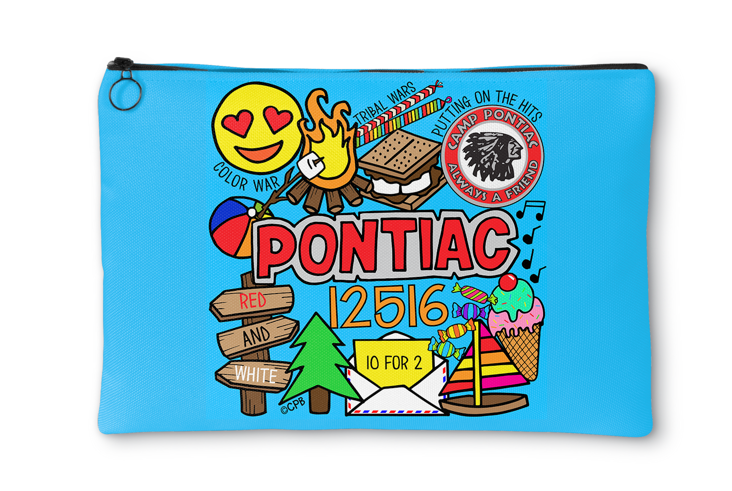 Camp Collages Accessory Pouch