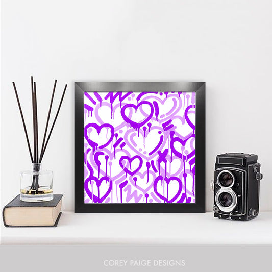 Purple Electric Love Framed Print