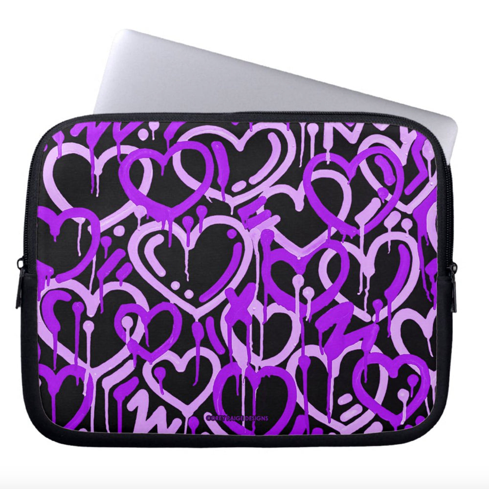 Purple Electric Love Laptop Sleeve