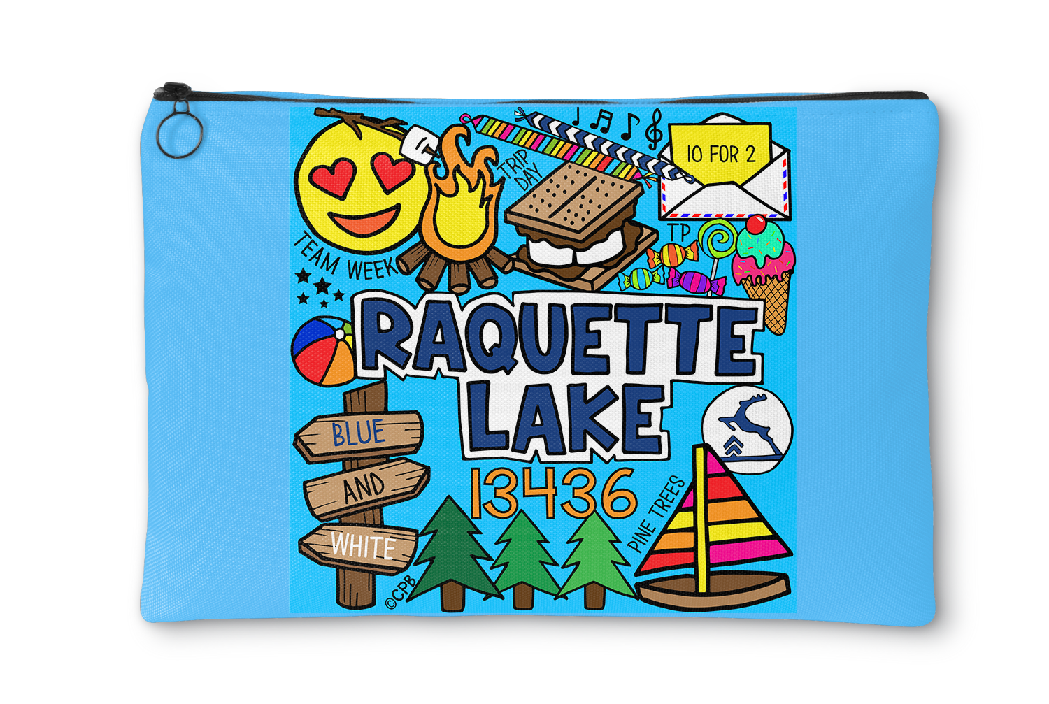 Camp Collages Accessory Pouch