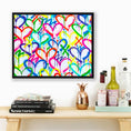 Load image into Gallery viewer, Rainbow Graffiti Hearts Framed Print