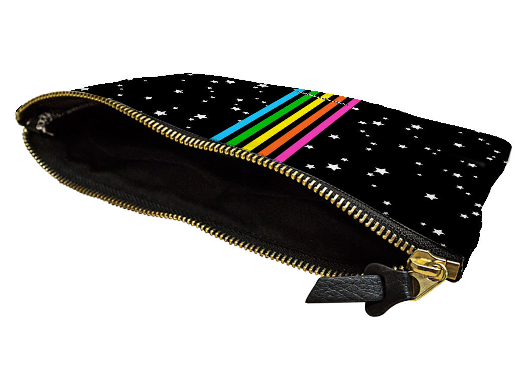 Rainbow Stripe Stars Accessory Pouch