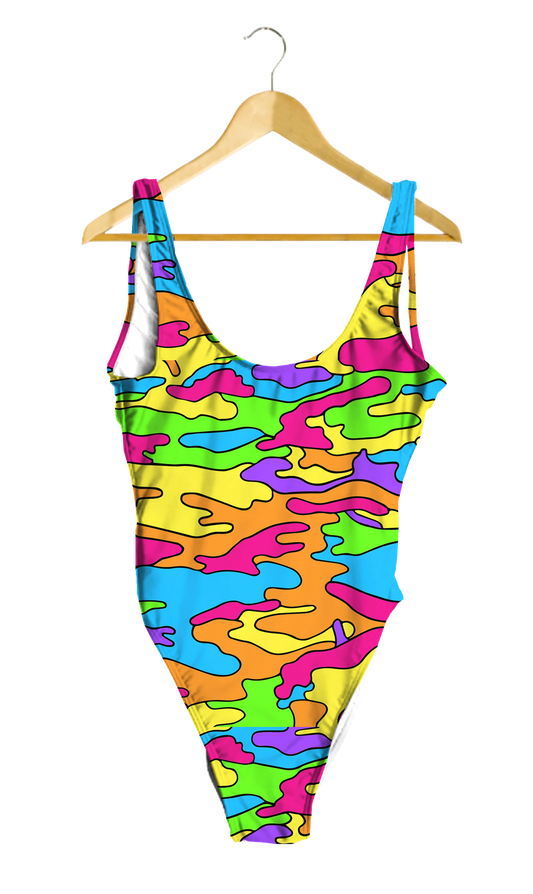 Rainbow Camo One-Piece