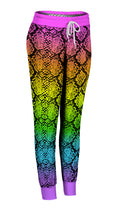 Load image into Gallery viewer, Rainbow Snakeskin Joggers