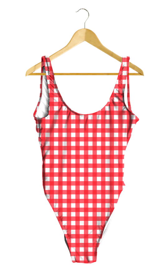 Red Gingham One-Piece