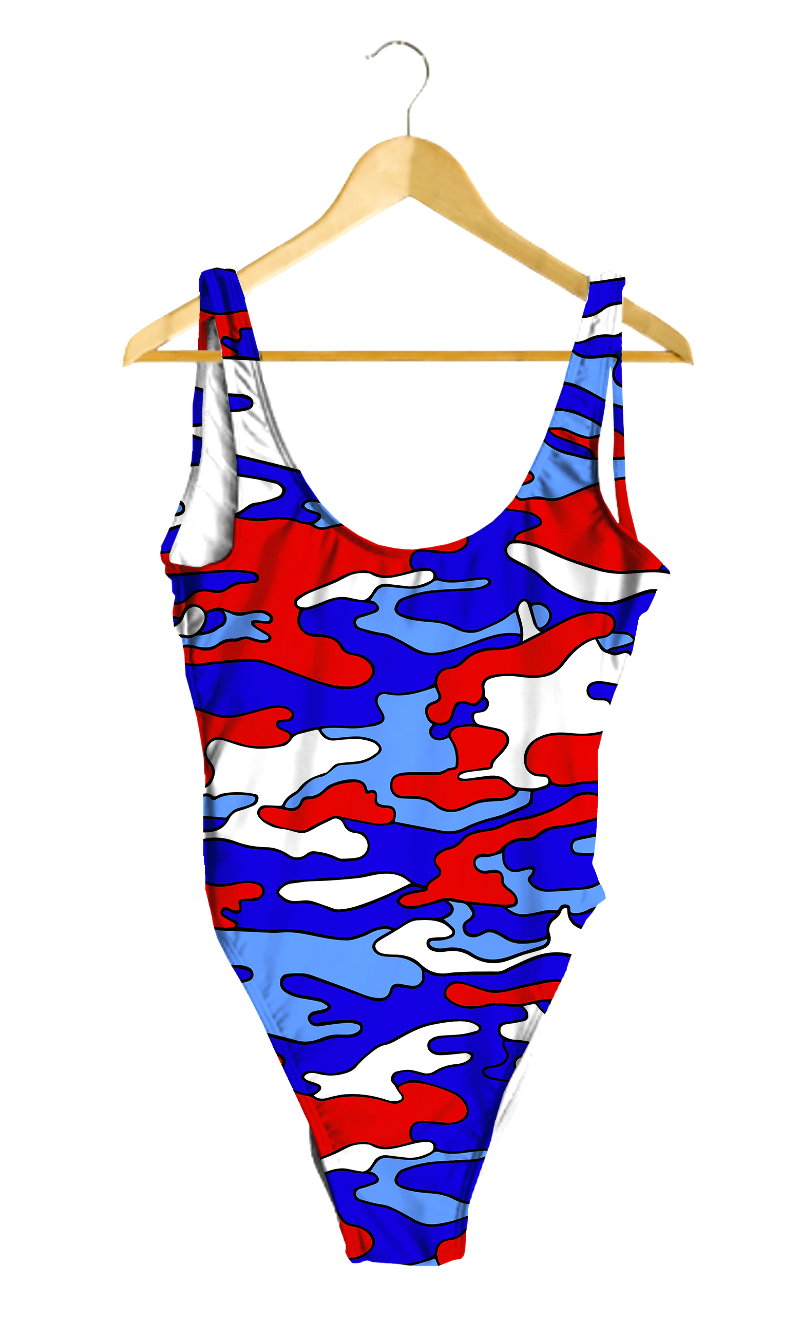 Red, White & Blue Camo One-Piece