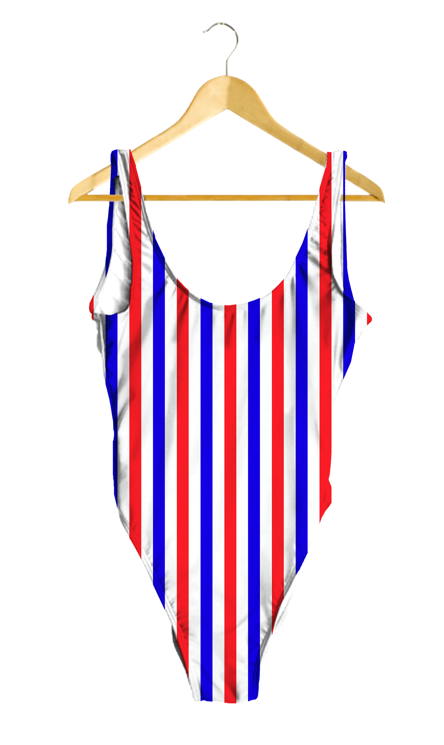 Red, White & Blue Striped One-Piece