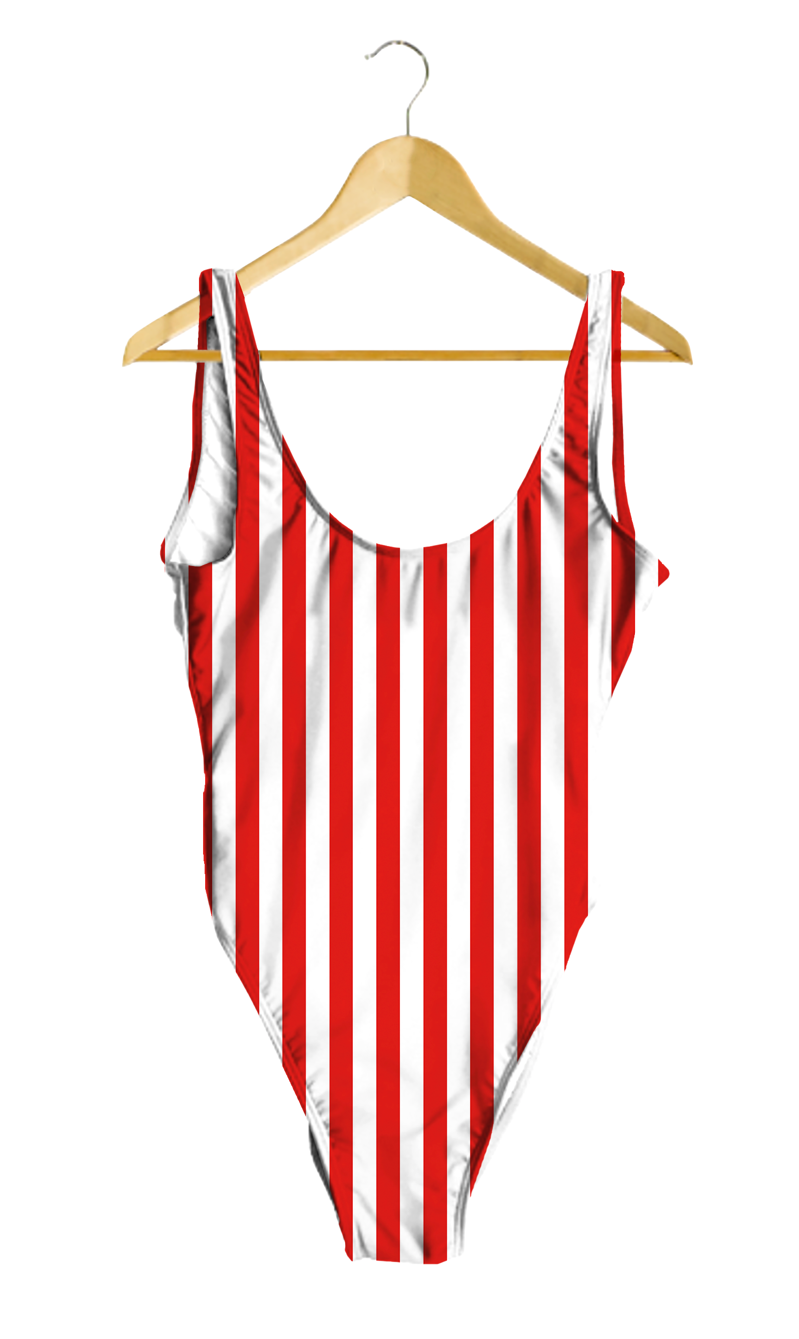 Red & White Striped One-Piece