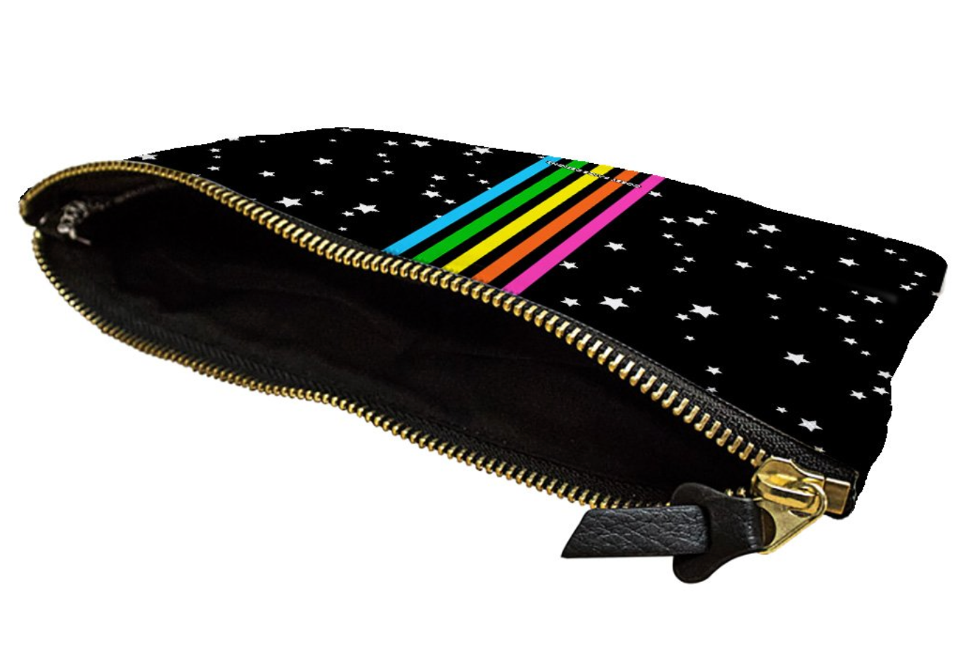 Rainbow Stripe Stars Accessory Pouch
