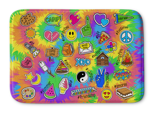 Tie Dye Camp Bathmat