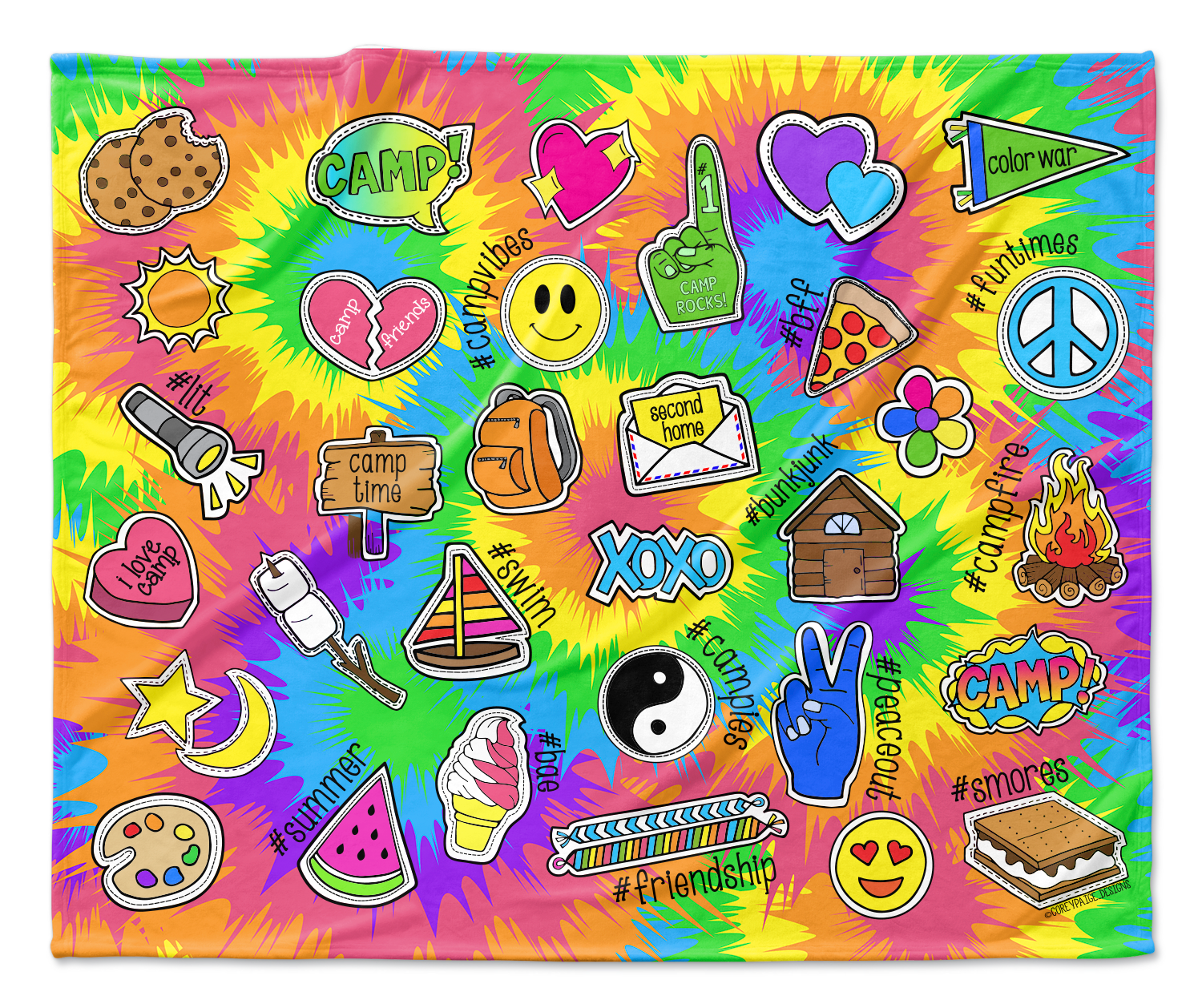 Tie Dye Camp Blanket