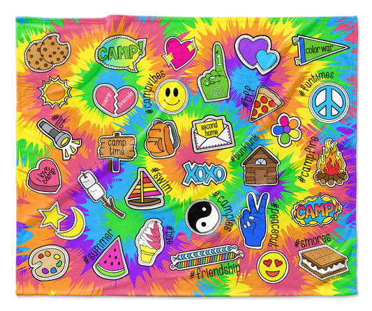 Tie Dye Camp Blanket