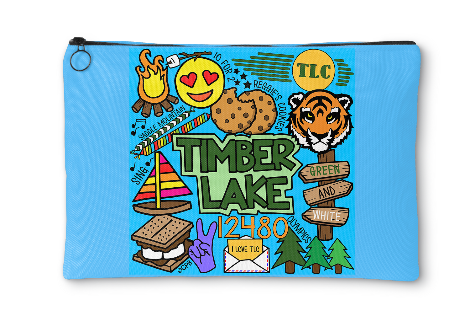 Camp Collages Accessory Pouch