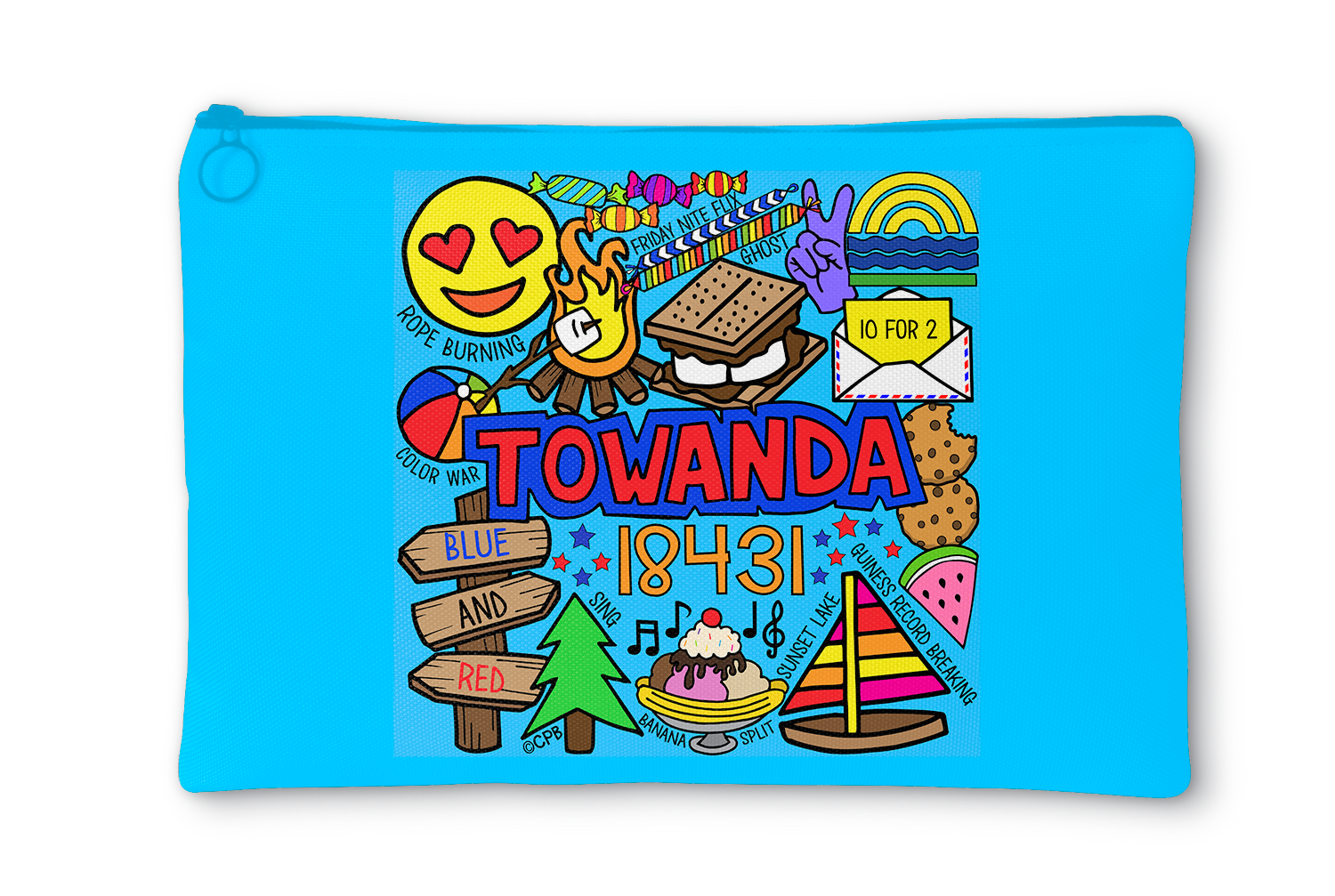 Camp Collages Accessory Pouch