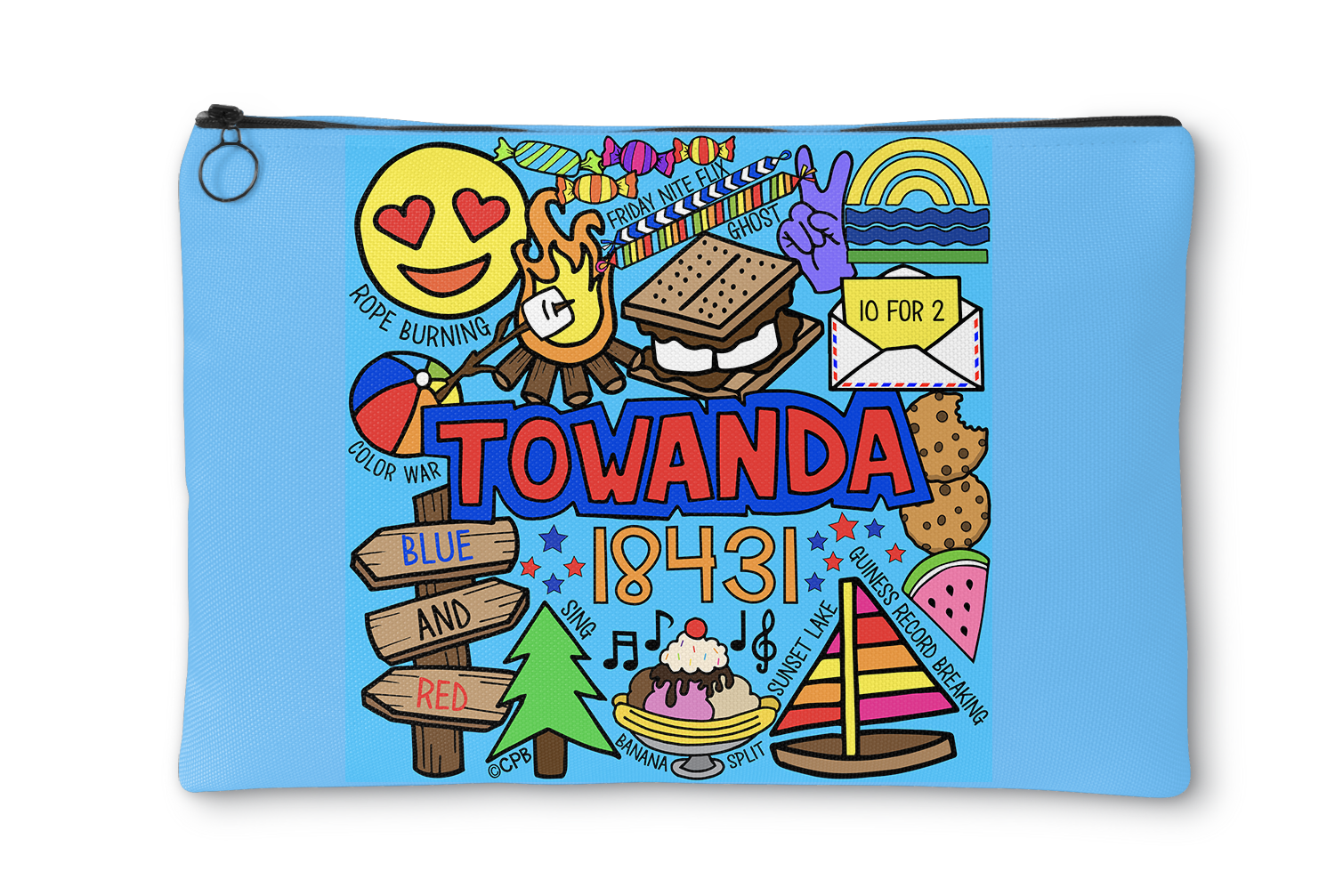 Camp Collages Accessory Pouch