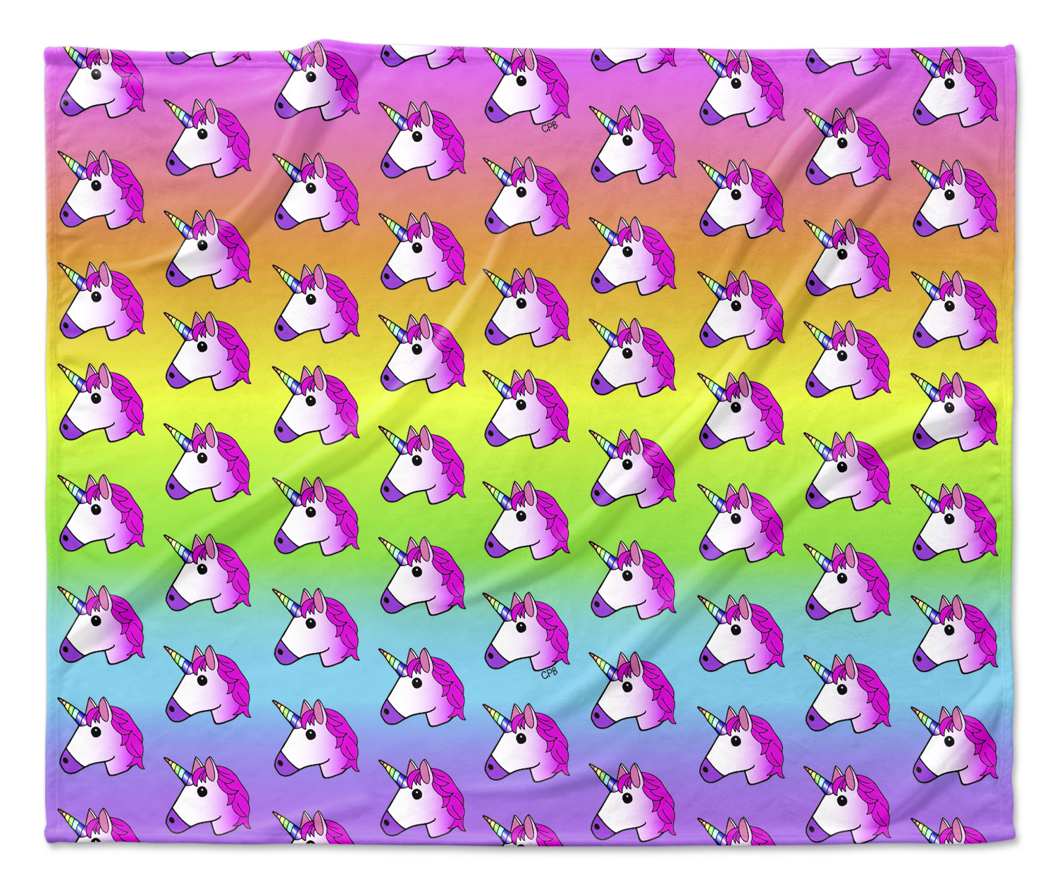 Unicorn Rainbow Ombre Blanket