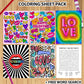 Valentine's Day Coloring Sheet Pack