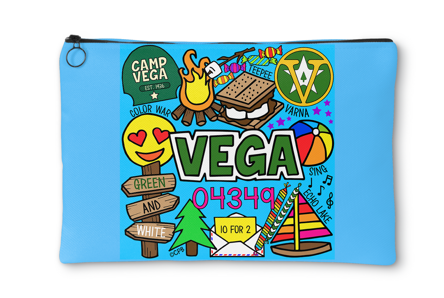 Camp Collages Accessory Pouch