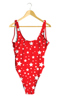 Load image into Gallery viewer, White Stars Red & Blue Split One-Piece