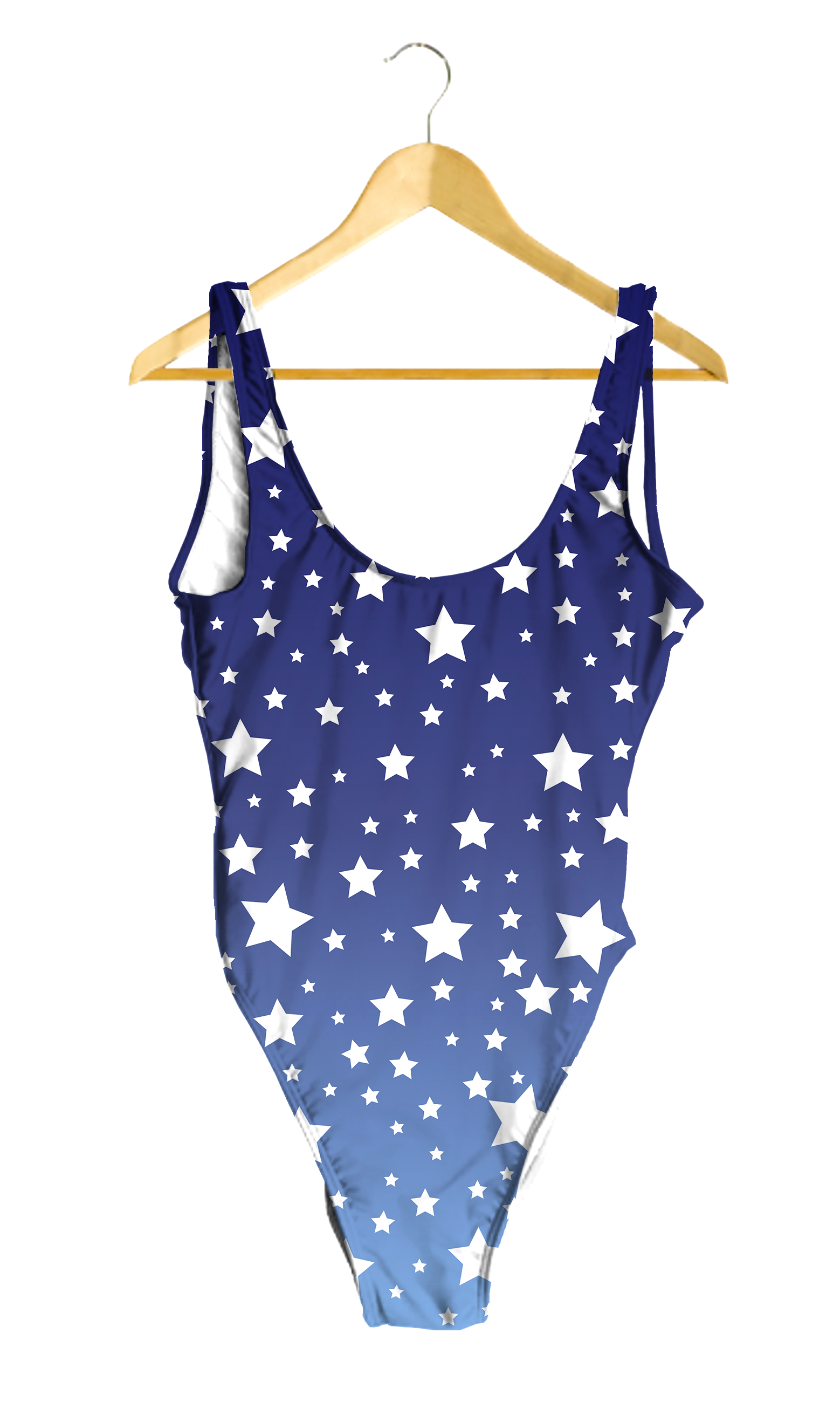 White Stars Blue Ombre One-Piece